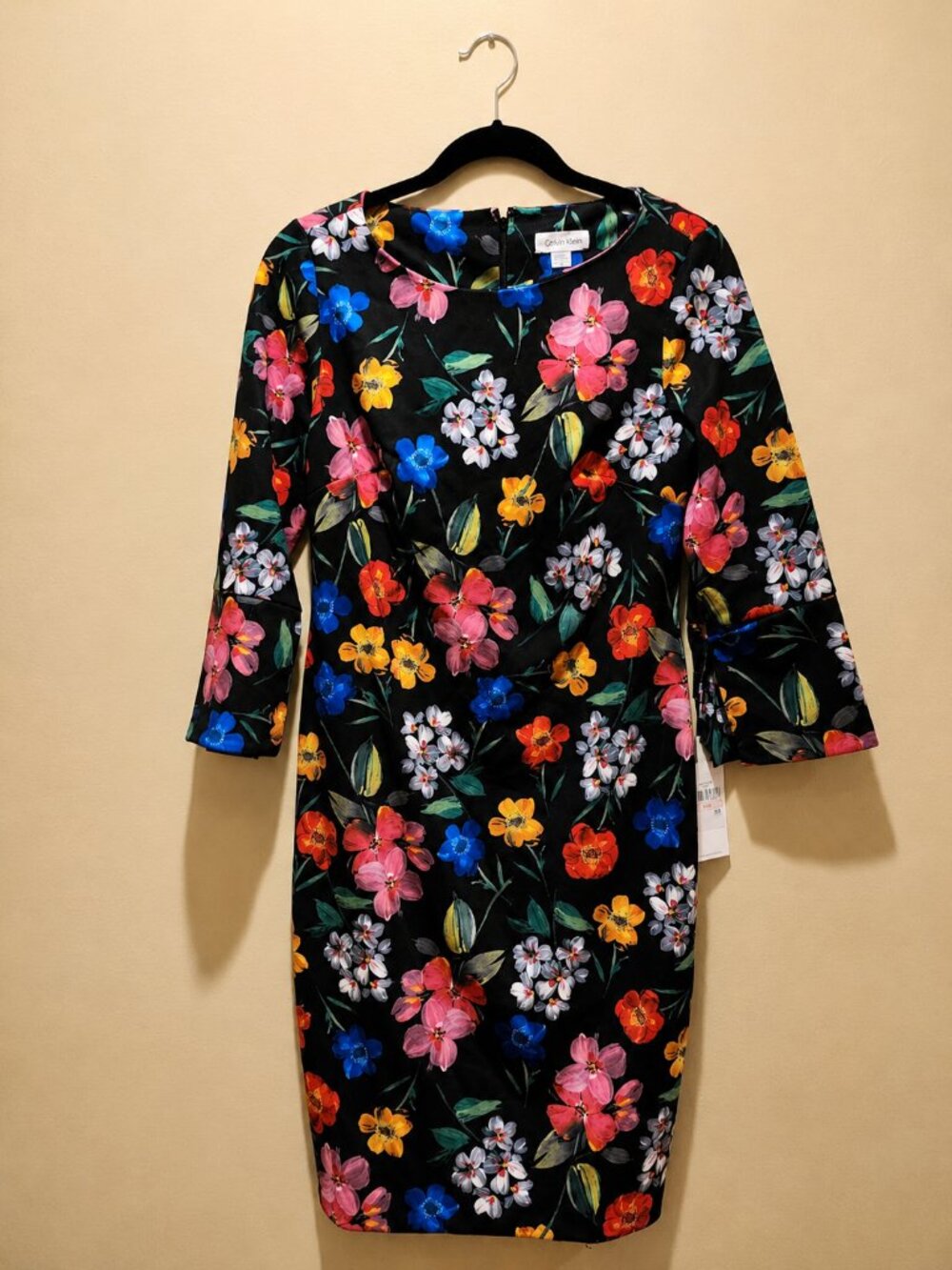 **Calvin Klein Floral Sheath Dress – Size 10 – NWT**